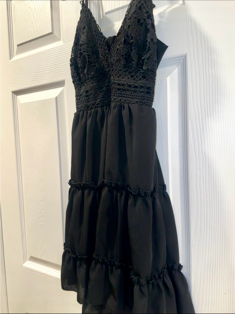 Women’s Black Ruffled Dress
